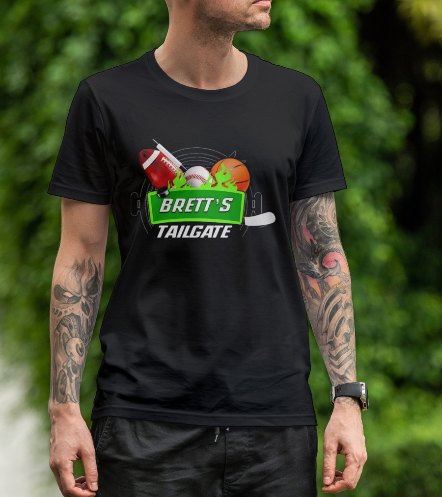 Brett's Tailgate Football Baseball Basketball Hockey Sports T-Shirt