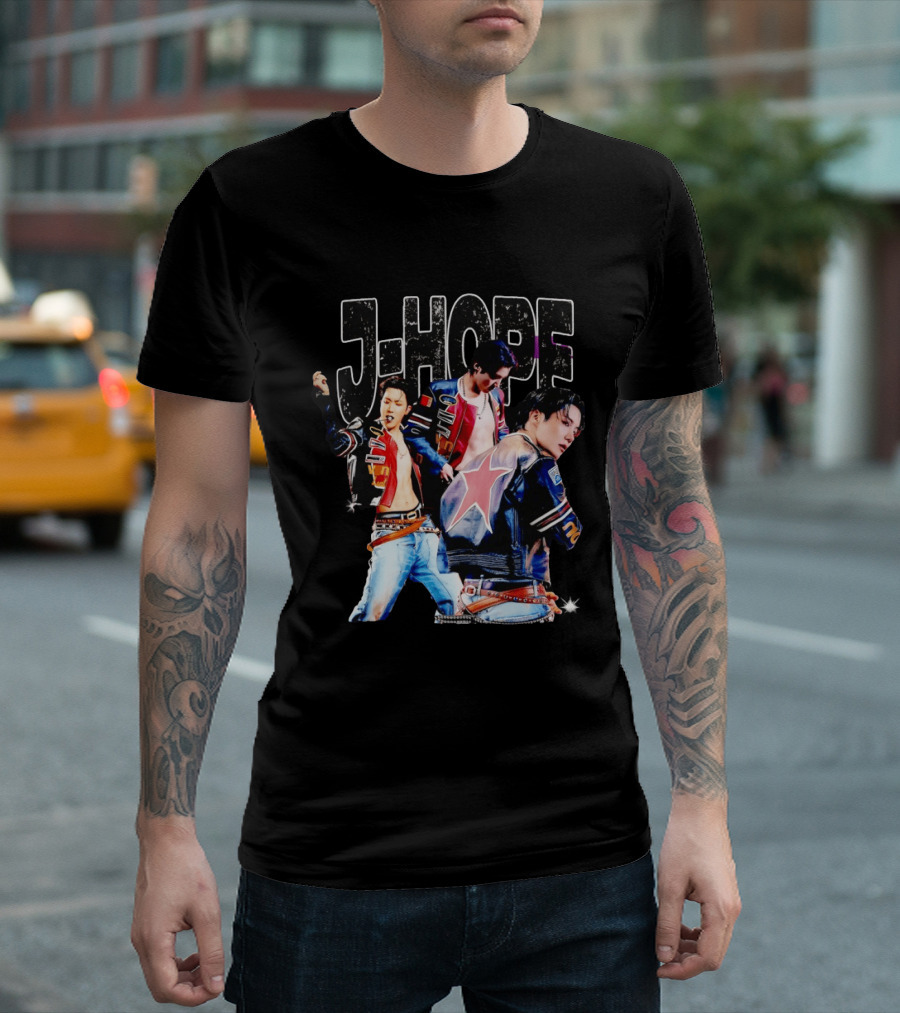 J Hope Korean Pop Star Vintage Jacket Aesthetic T-Shirt