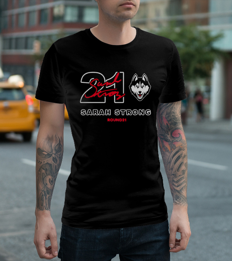 Sarah Strong UConn Huskies 21 Round21 T-Shirt