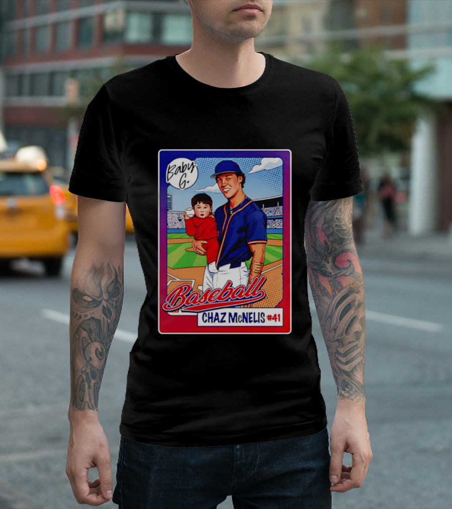 Baby G Chaz McNelis #41 Arizona Baseball NCAA Caricature T-Shirt