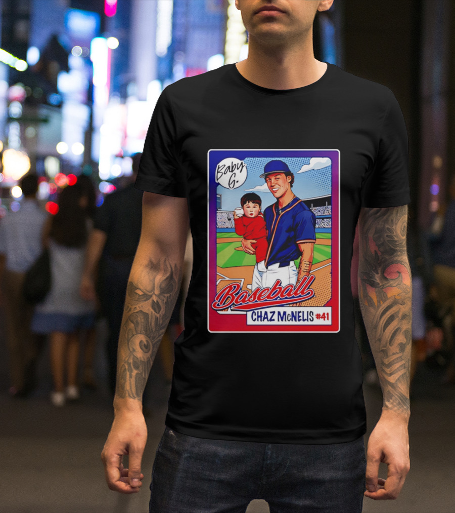 Baby G Chaz McNelis #41 Arizona Baseball NCAA Caricature T-Shirt