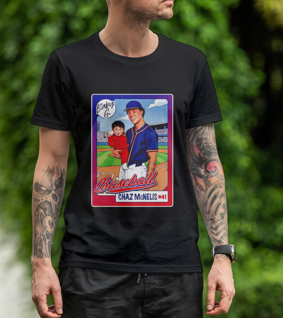Baby G Chaz McNelis #41 Arizona Baseball NCAA Caricature T-Shirt