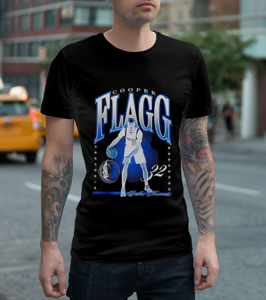 Cooper Flagg Dallas Mavericks 32 Basketball Player Hype T-Shirt