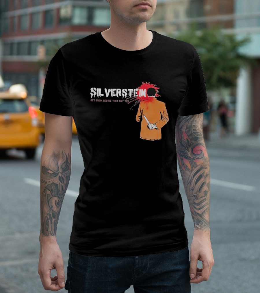 Silverstein Get Them Before They Get You Knife And Bloodstain T-Shirt
