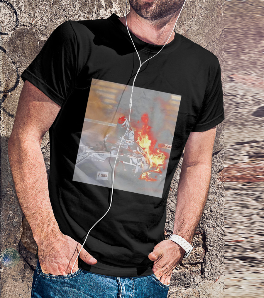Kimi Raikkonen F1 Fire Escape Orlen Racing Moment T-Shirt