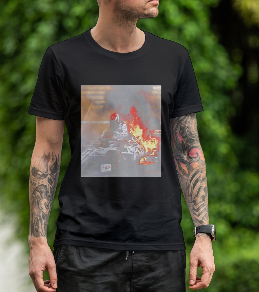 Kimi Raikkonen F1 Fire Escape Orlen Racing Moment T-Shirt