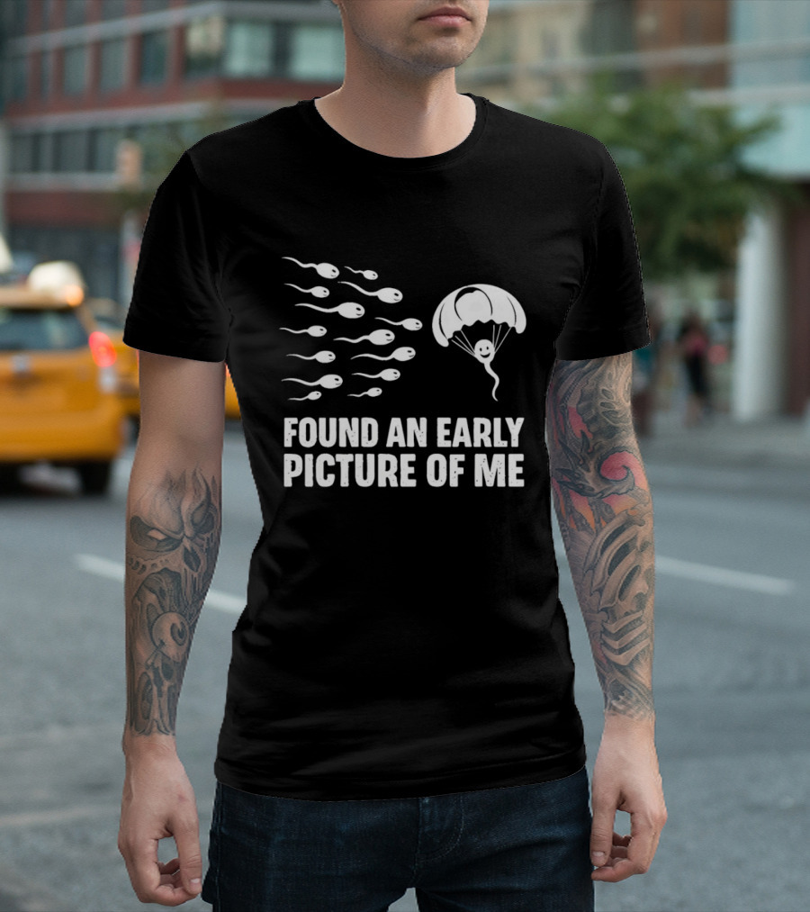 Sperm Found An Early Picture Of Me Parachute Concept T-Shirt