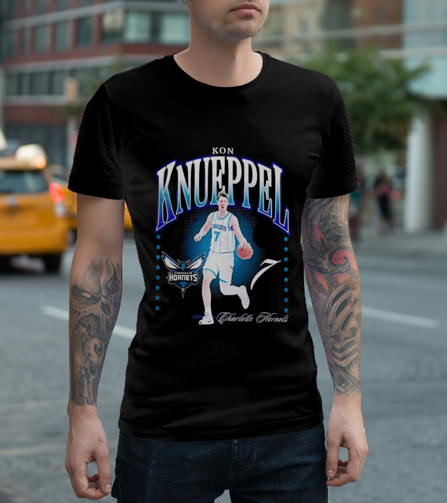 Kon Knueppel Charlotte Hornets 7 Basketball Player T-Shirt