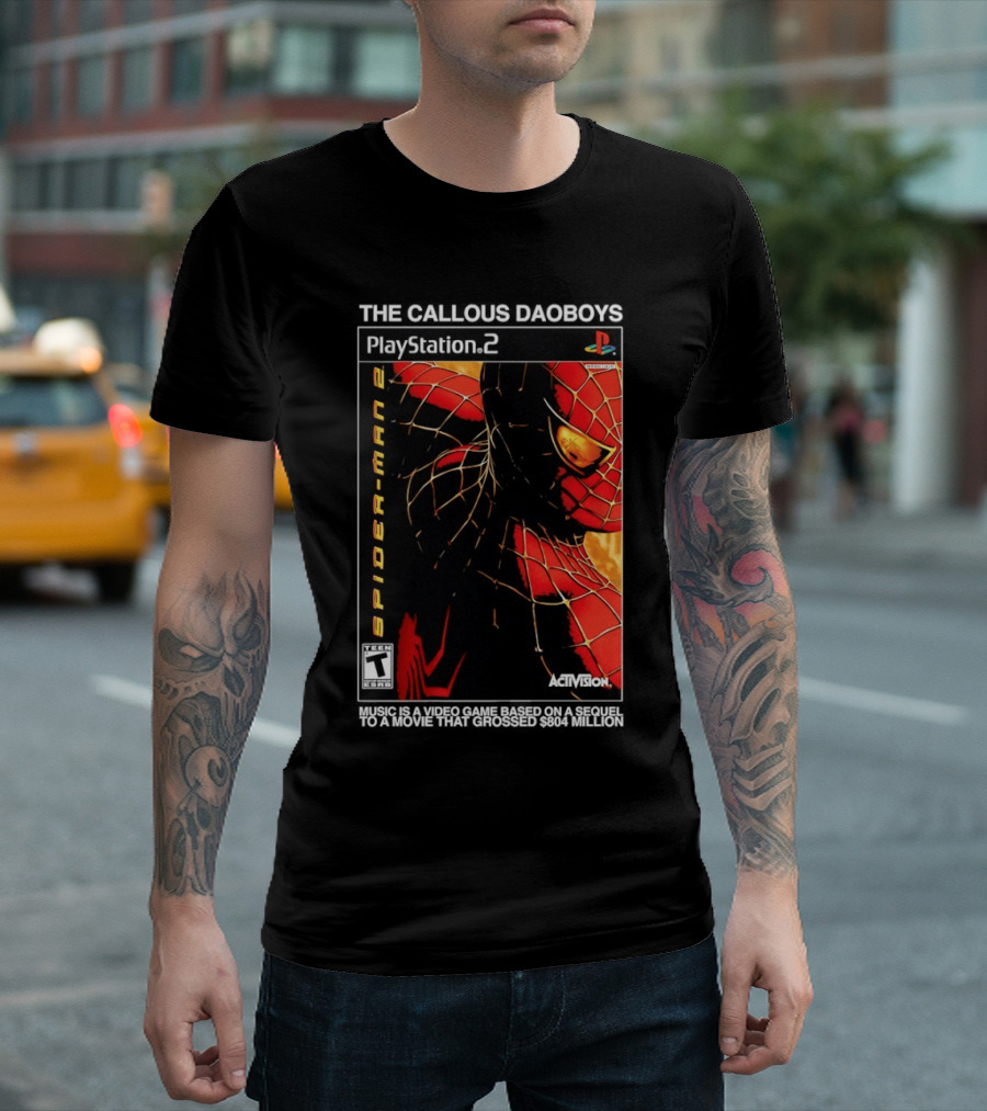 The Callous Daoboys PlayStation Spider Man 2 Activision Video Game Sequel T-Shirt