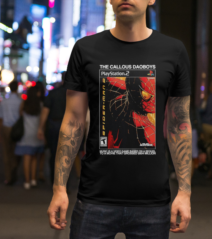 The Callous Daoboys PlayStation Spider Man 2 Activision Video Game Sequel T-Shirt