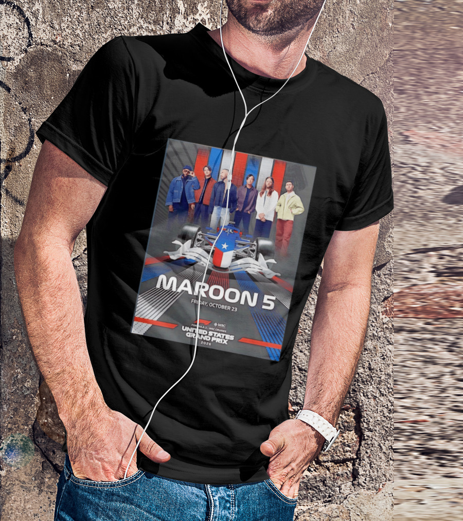 Maroon 5 Live Formula 1 MSC Cruises United States Grand Prix 2026 Friday October 23 T-Shirt