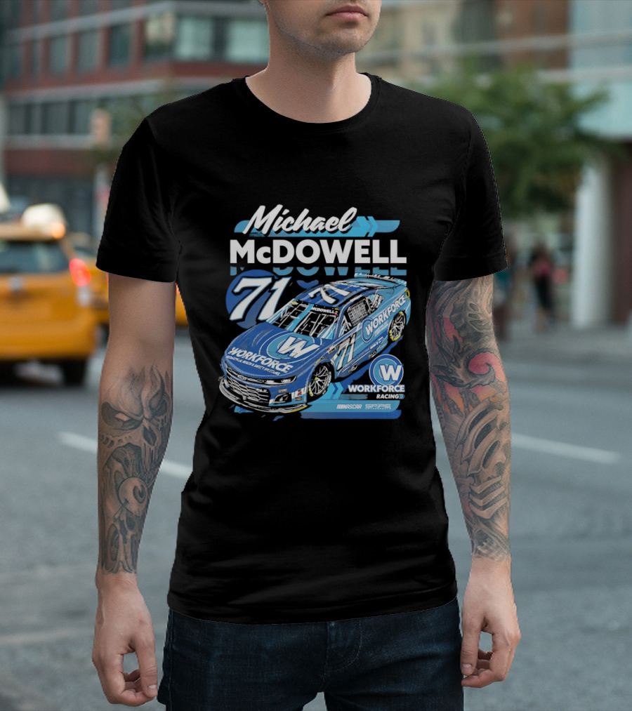 Michael McDowell 71 Workforce NASCAR Spire Motorsports Chevrolet Camaro ZL1 T-Shirt