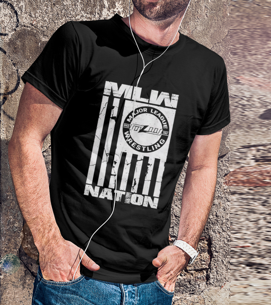 MLW Major League Wrestling Nation American Flag T-Shirt
