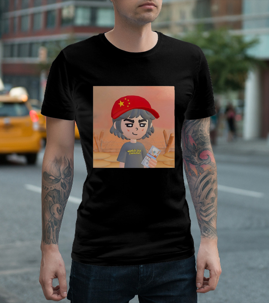 World's Best Trencher China Play Together Red Star Cap Cartoon T-Shirt