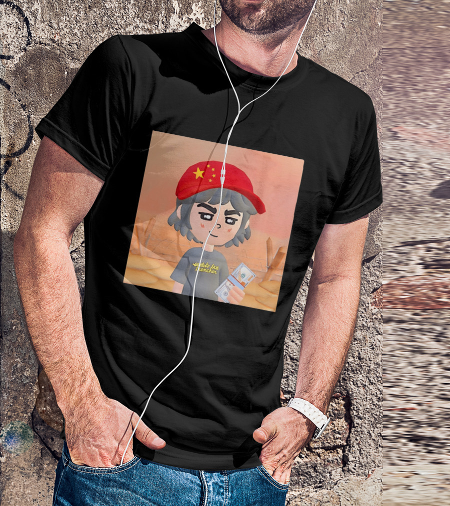 World's Best Trencher China Play Together Red Star Cap Cartoon T-Shirt