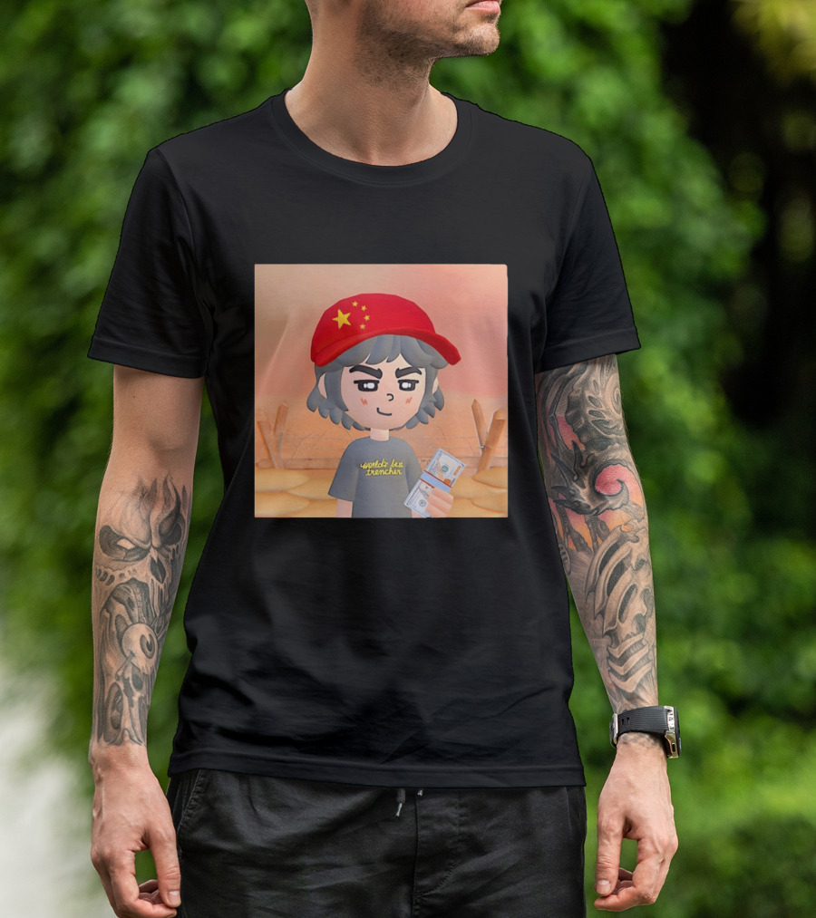 World's Best Trencher China Play Together Red Star Cap Cartoon T-Shirt