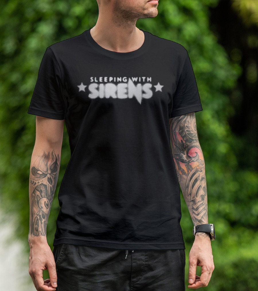 Sleeping With Sirens Starry Blurred Text T-Shirt