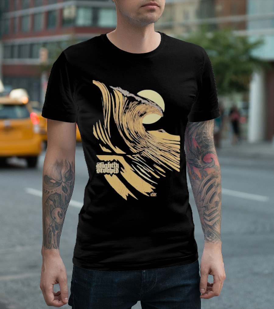 Slightly Stoopid Coffee Surf Co Alders Wave Art Vintage Sun T-Shirt