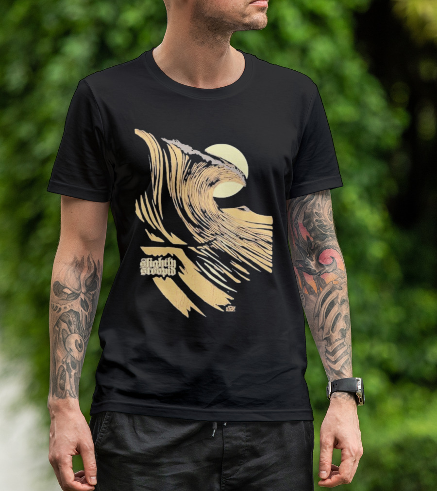 Slightly Stoopid Coffee Surf Co Alders Wave Art Vintage Sun T-Shirt