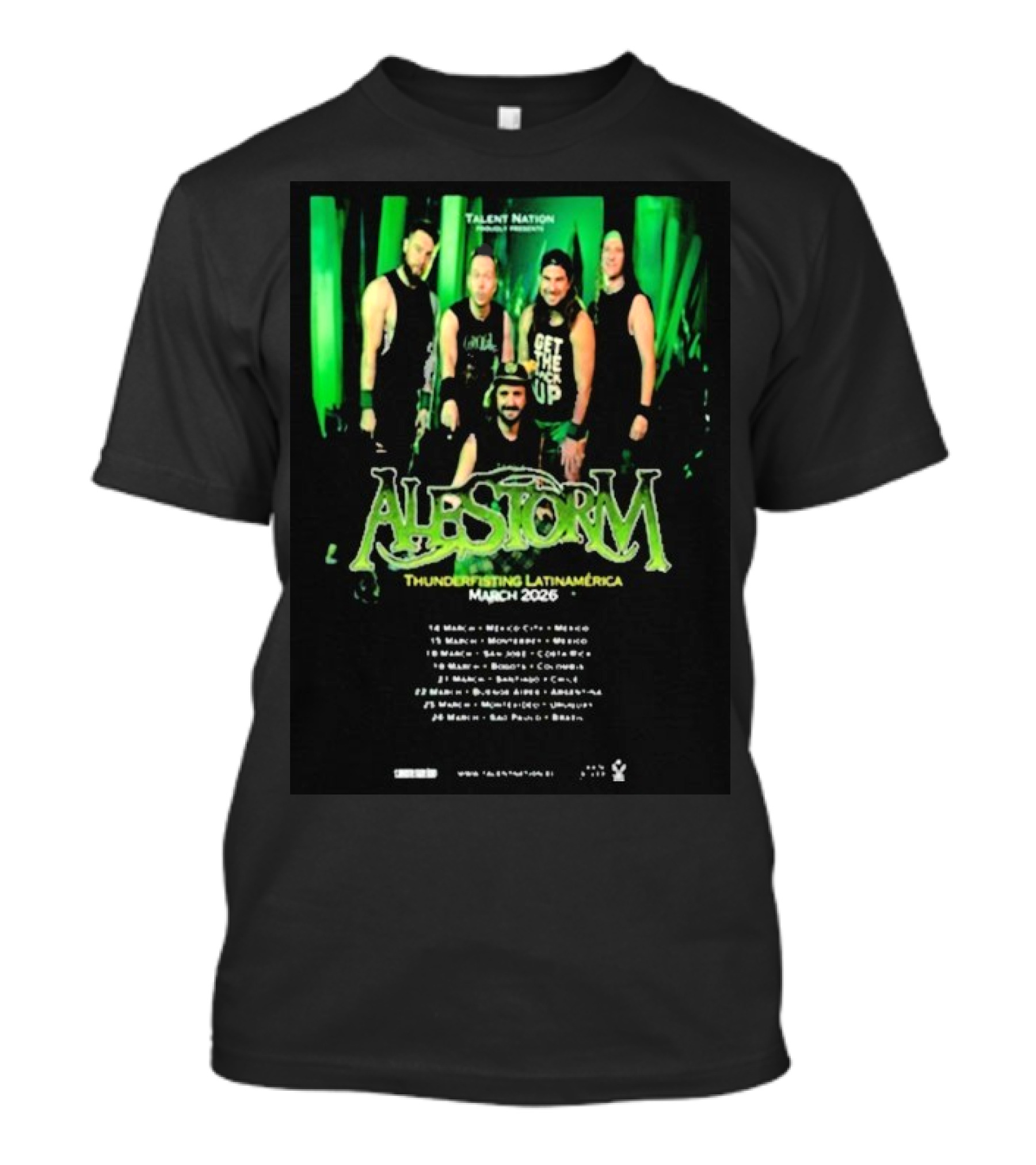 Alestorm Thunderfisting Latinamerica Tour March 2026 Dates And Locations T-Shirt