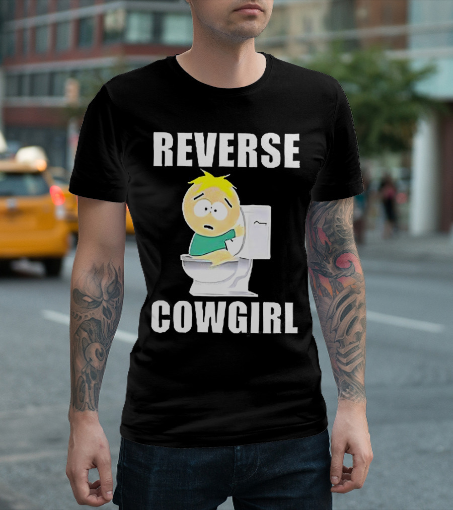 Butters Stotch South Park Reverse Cowgirl Toilet Scene T-Shirt