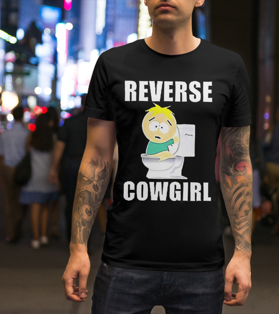 Butters Stotch South Park Reverse Cowgirl Toilet Scene T-Shirt