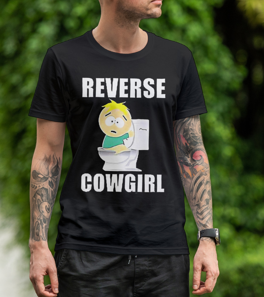 Butters Stotch South Park Reverse Cowgirl Toilet Scene T-Shirt
