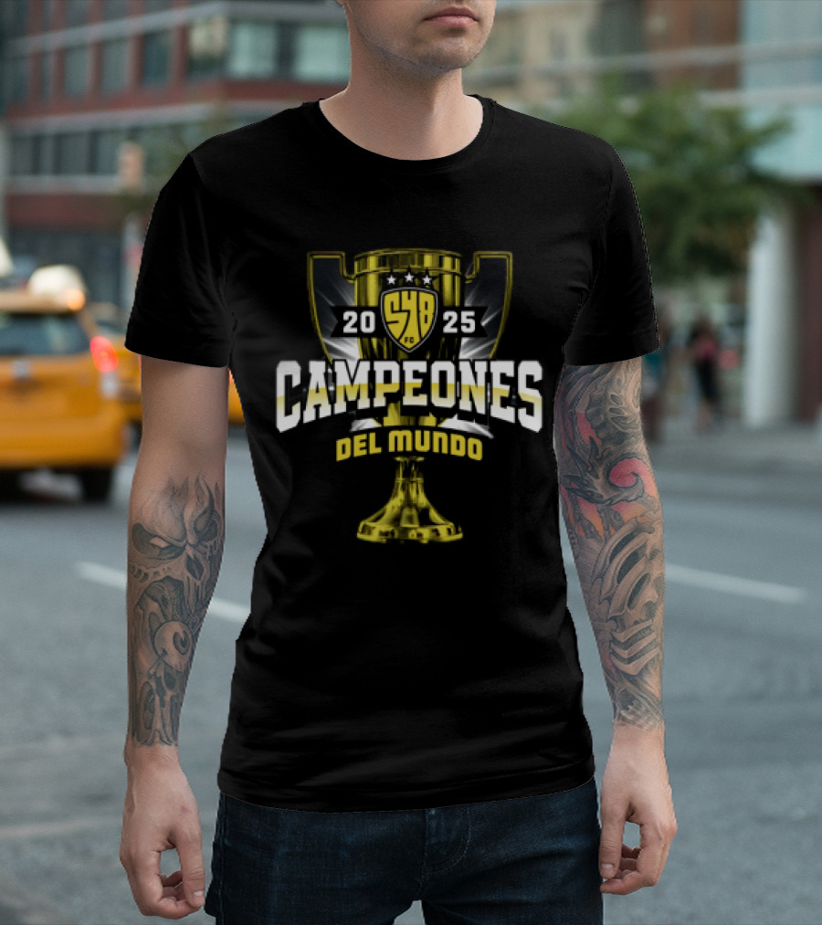 Campeones Del Mundo 2025 SYB FC Trophy Brilla 548 T-Shirt