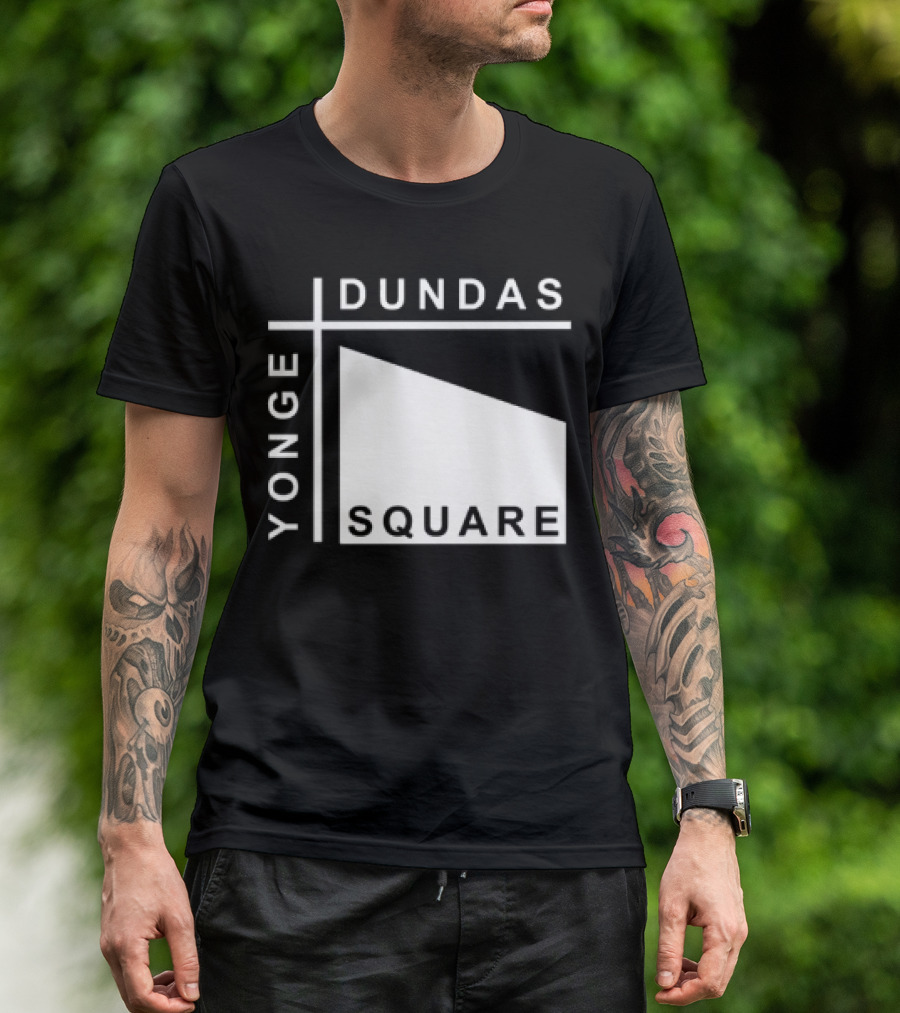 Yonge Dundas Square Toronto Landmark Icon Text T-Shirt