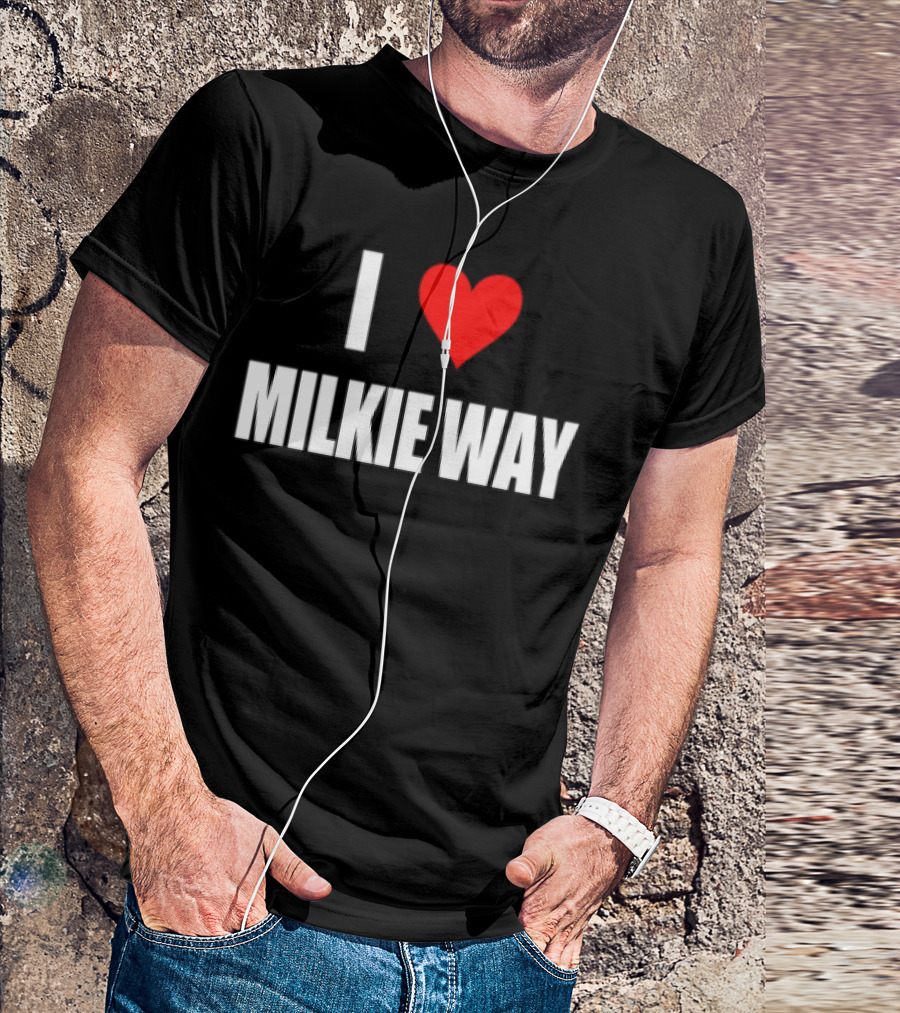 I Love Milkie Way Cute Cow Theme T-Shirt