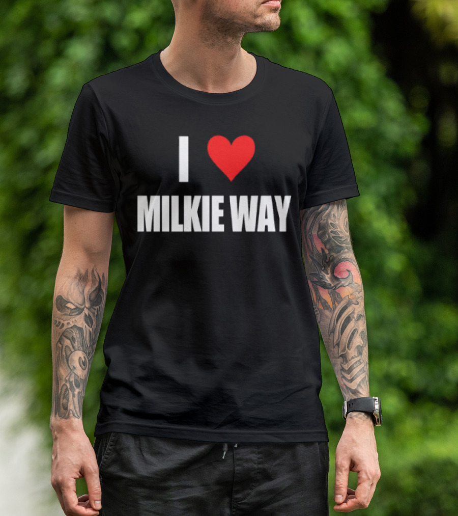 I Love Milkie Way Cute Cow Theme T-Shirt