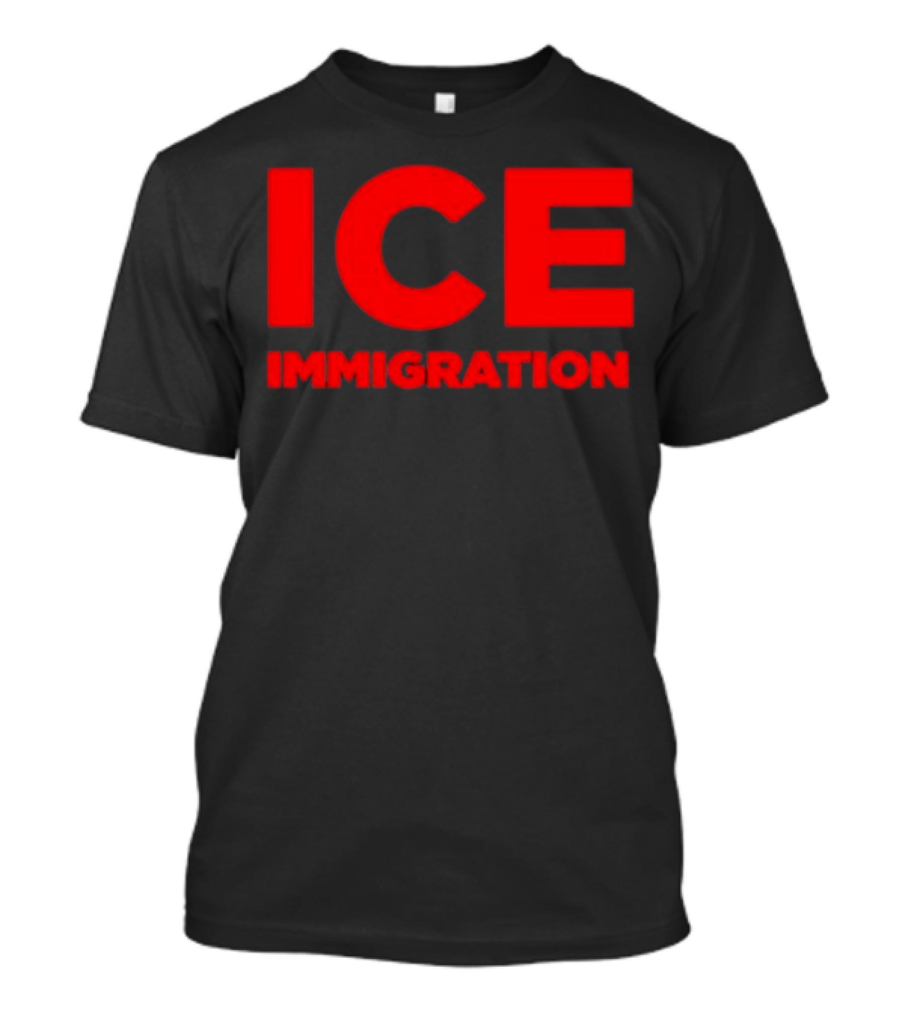 ICE Immigration Bold Red Block Lettering T-Shirt
