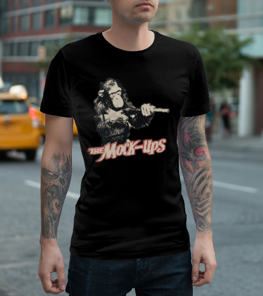 The Mock Ups Monkey Holding Toy Gun T-Shirt