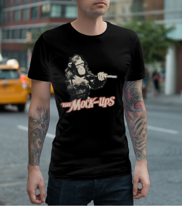 The Mock Ups Monkey Holding Toy Gun T-Shirt