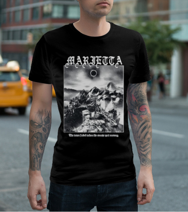 Marietta The Town Faded When The Smothe Quit Moving Celestial Mountain Scene T-Shirt