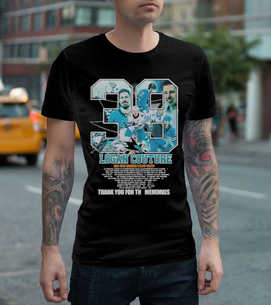 Logan Couture San Jose Sharks 2009 2025 Hockey Memories Thank You T-Shirt