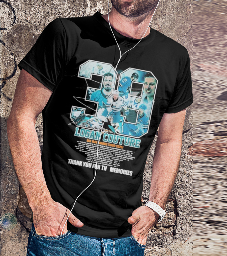 Logan Couture San Jose Sharks 2009 2025 Hockey Memories Thank You T-Shirt