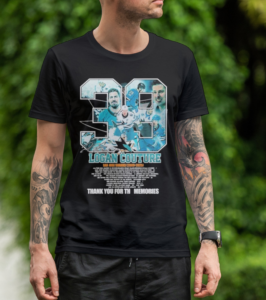 Logan Couture San Jose Sharks 2009 2025 Hockey Memories Thank You T-Shirt
