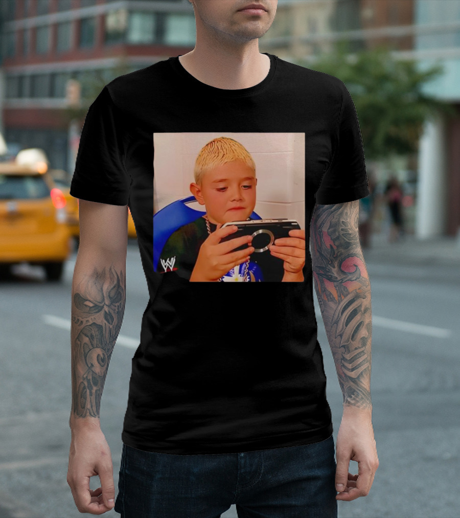 Dominik Mysterio Young WWE Star Playing PSP T-Shirt