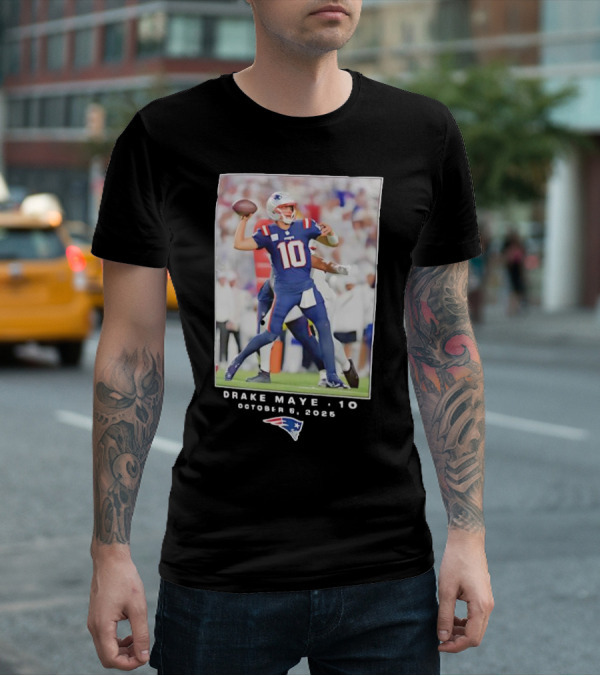 New England Patriots NFL Drake Maye 10 October 5 2025 T-Shirt
