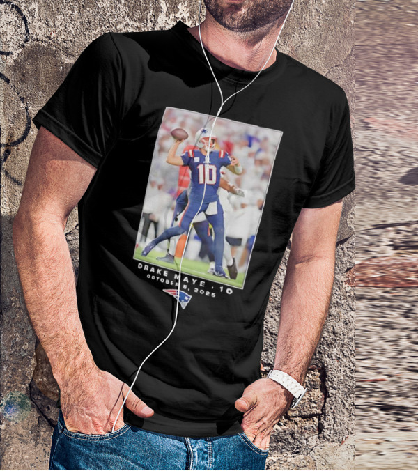New England Patriots NFL Drake Maye 10 October 5 2025 T-Shirt