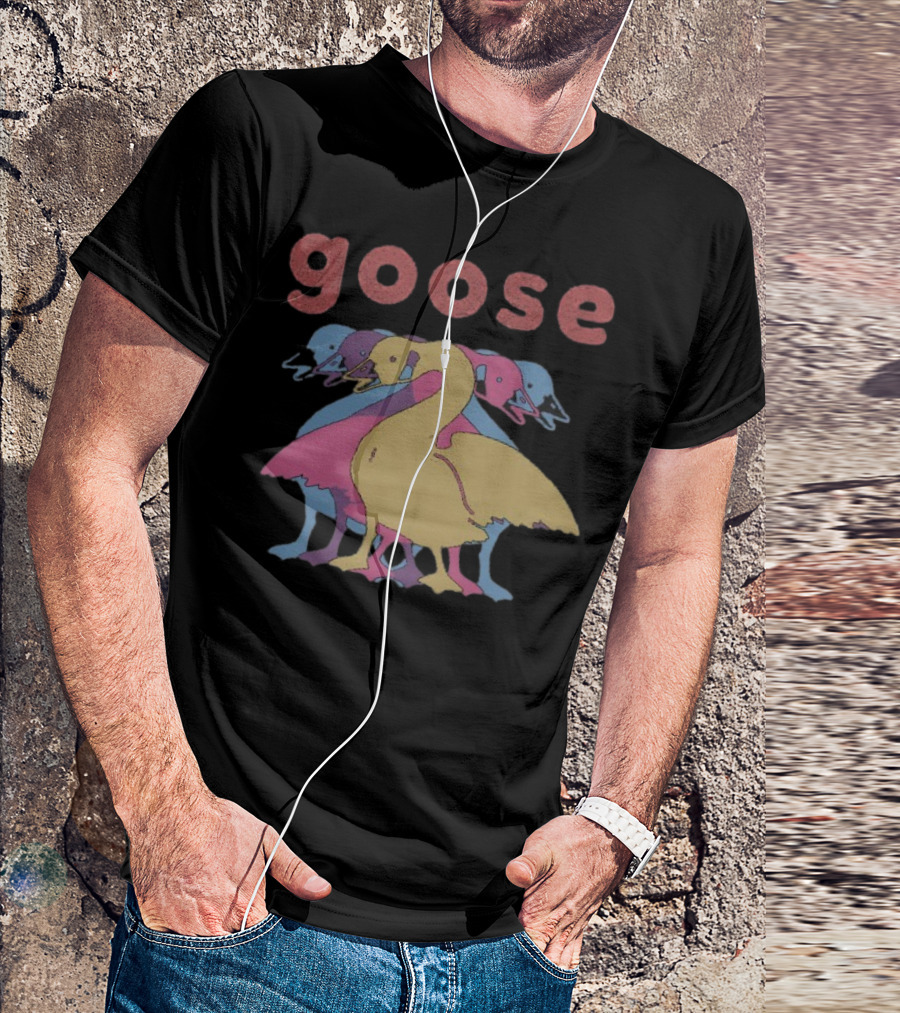 Goose Multicolor Stacked Ducks Wine Theme T-Shirt