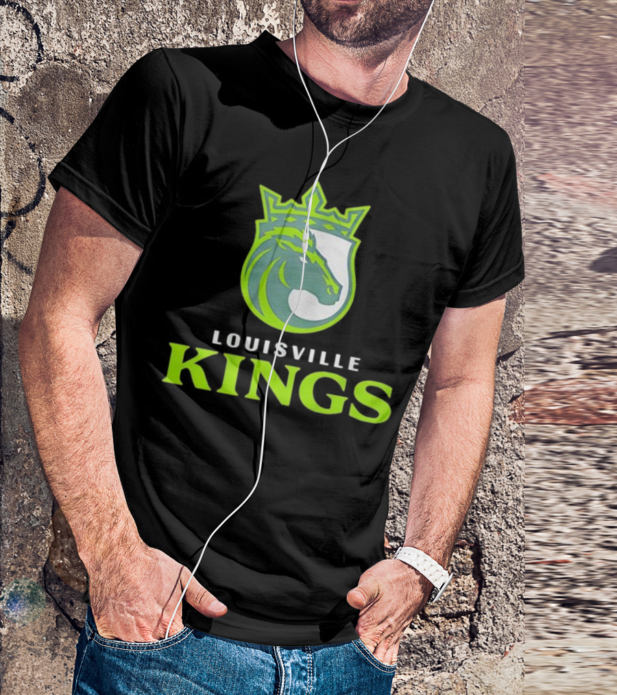 Louisville Kings Horse Emblem With Crown Branding T-Shirt