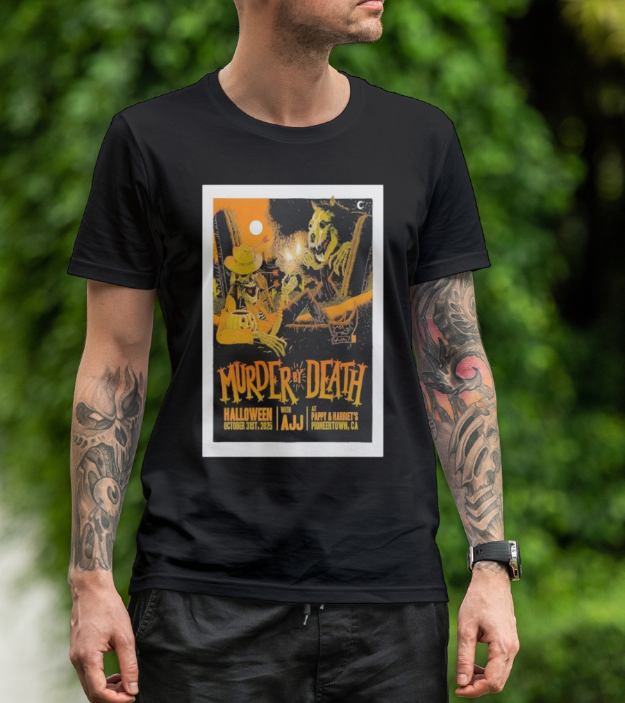Murder By Death Halloween 2025 With AJJ Pioneertown Pappy & Harriet’s T-Shirt