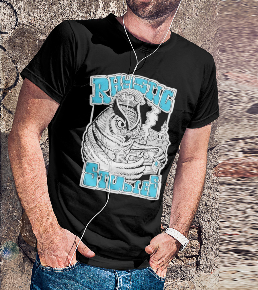 Rhystic Studies Owl Smoking Pipe Reading Book Goldsaber Collaboration T-Shirt