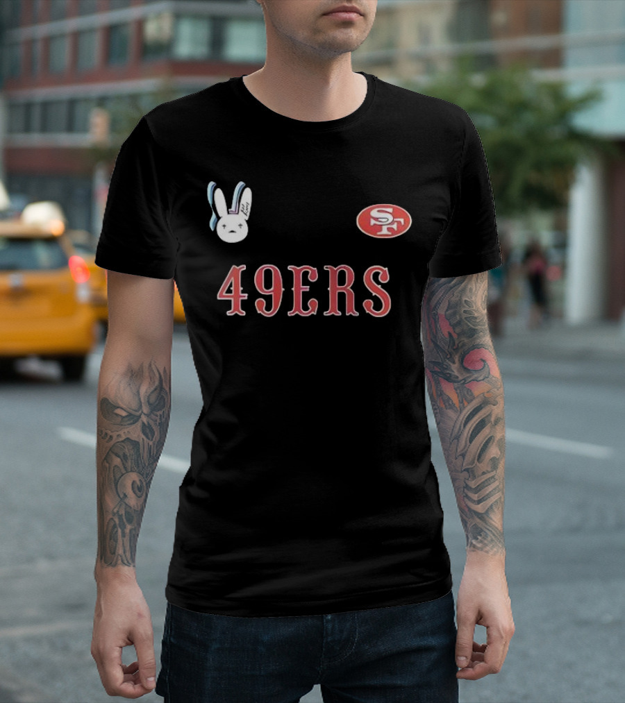 San Francisco 49ers Bad Bunny Super Bowl Lx Signature Bunny Mascot 49ers SF T-Shirt