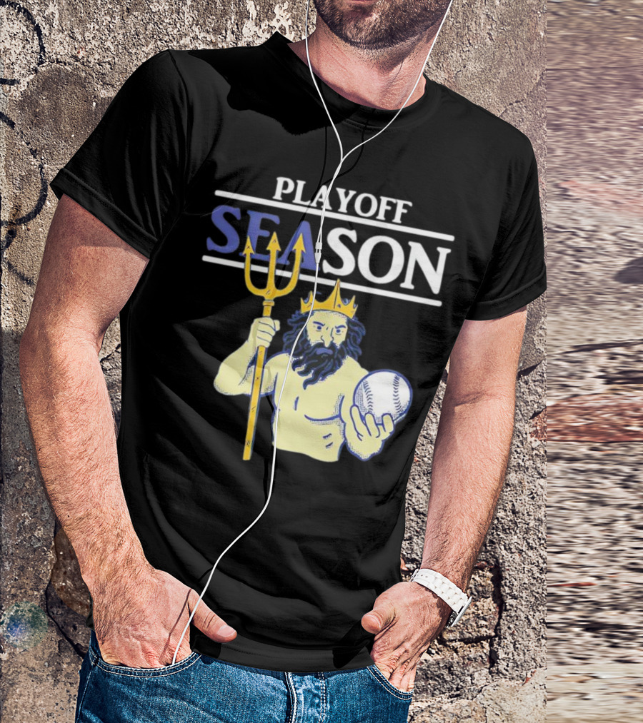 Seattle Mariners Playoff Season Poseidon Baseball Trident T-Shirt