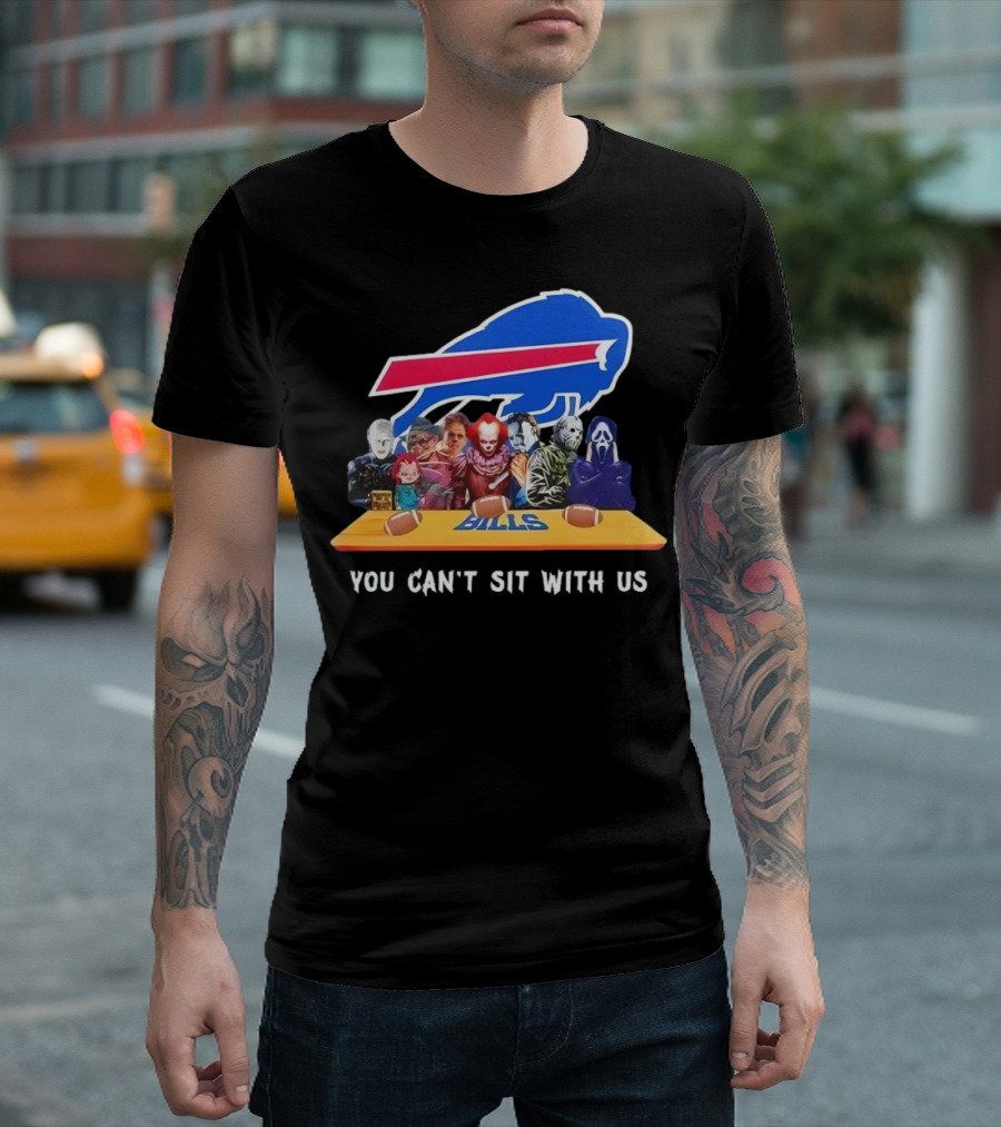 Buffalo Bills Horror Crossover Halloween You Can't Sit With Us T-Shirt