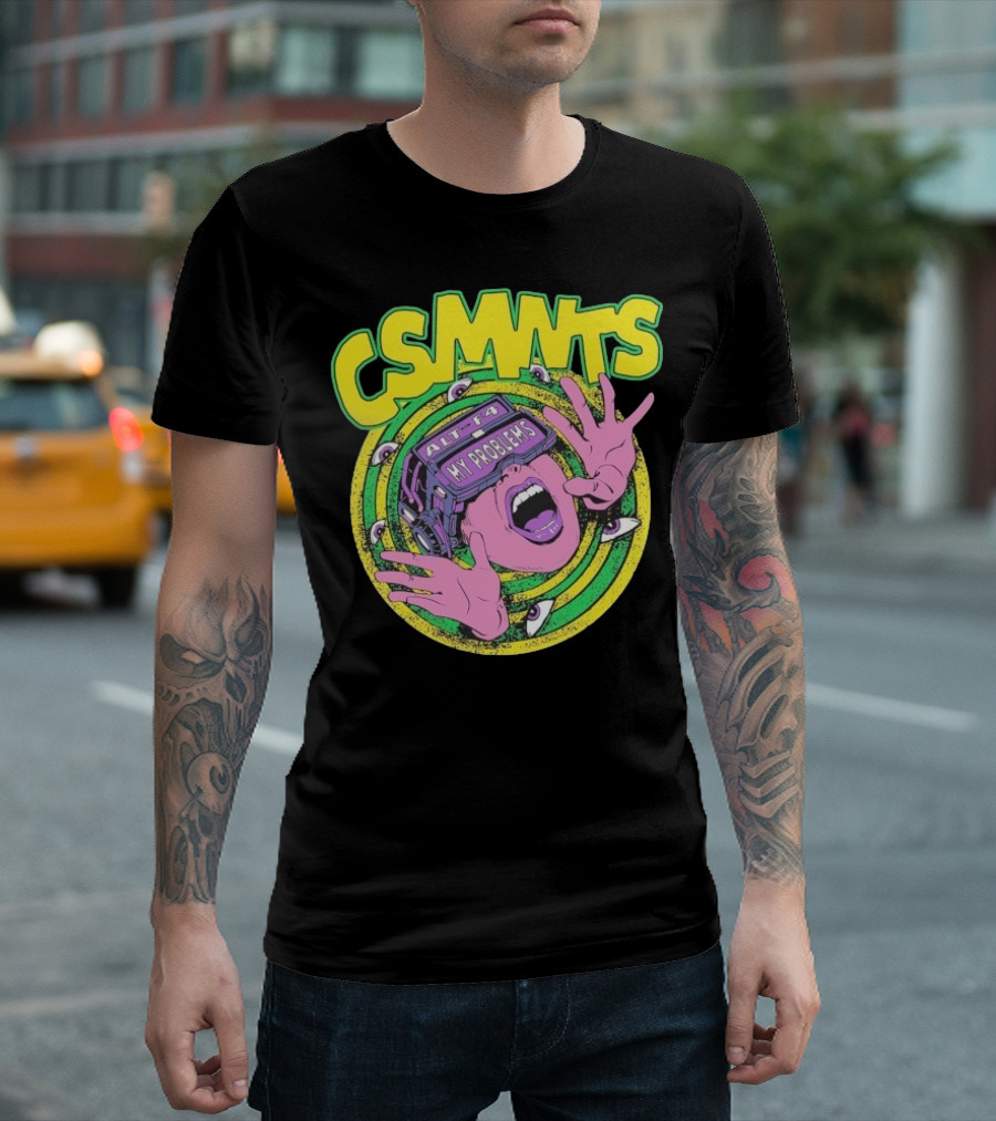 CSMNTS Alt F4 My Problems Trippy Sci-Fi Pop Art T-Shirt