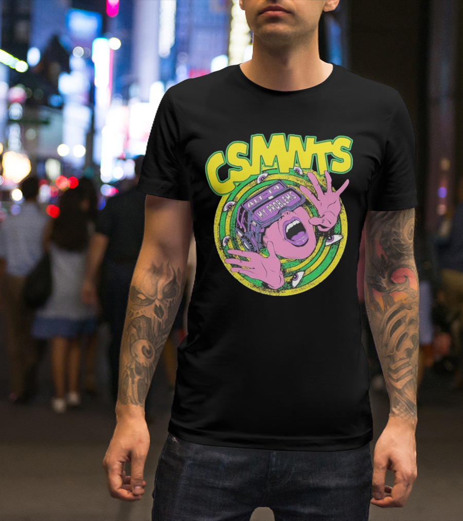 CSMNTS Alt F4 My Problems Trippy Sci-Fi Pop Art T-Shirt